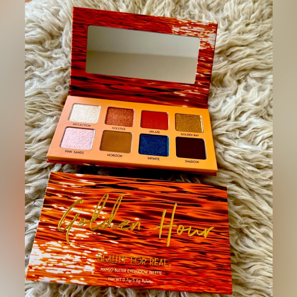 BEAUTY FOR REAL Golden Hour Mango Butter Eyeshadow Palette. 5.6g. NIB